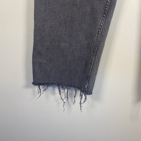 ABERCROMBIE FITCH Jeans Women’s 14 Curve Love 90’s Baggy Button Fly LowRise Dark - Picture 4 of 10